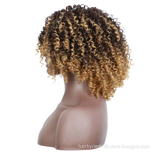 Rebecca summer passion curly wig heat resistant virgin temple human synthetic hair wigs synthetic braiding hair wigs  for woman